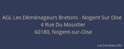 AGL Les Déménageurs Bretons - Nogent Sur Oise