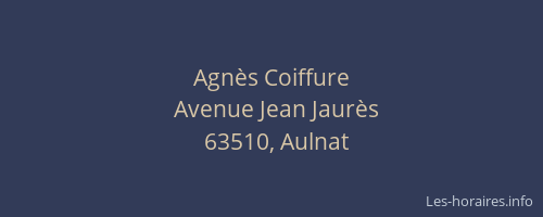 Agn&egrave;s Coiffure