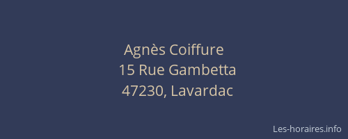 Agn&egrave;s Coiffure
