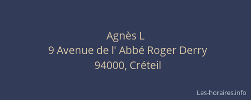Agn&egrave;s L