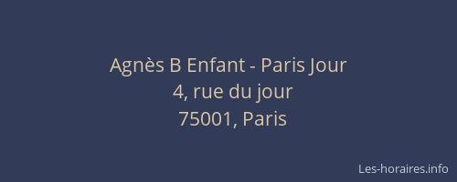 Agnès B Enfant - Paris Jour