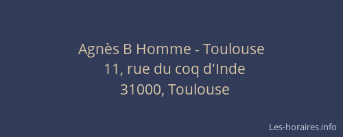 Agnès B Homme - Toulouse