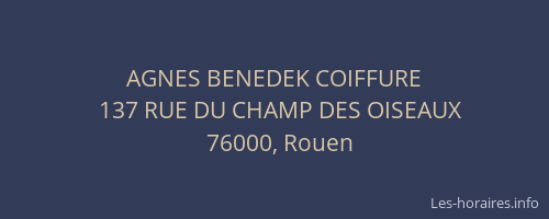 AGNES BENEDEK COIFFURE