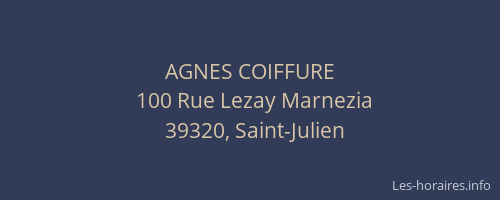 AGNES COIFFURE