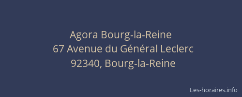 Agora Bourg-la-Reine