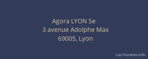 Agora LYON 5e