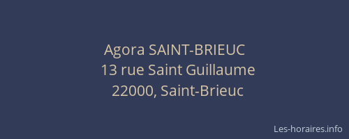 Agora SAINT-BRIEUC