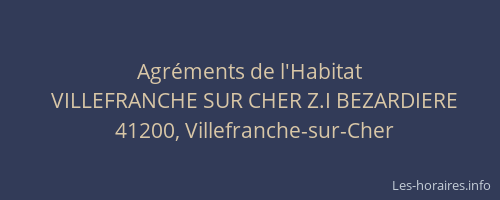 Agr&eacute;ments de l'Habitat