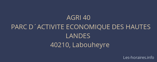 AGRI 40