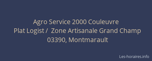 Agro Service 2000 Couleuvre