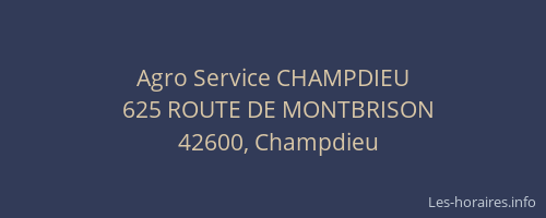 Agro Service CHAMPDIEU