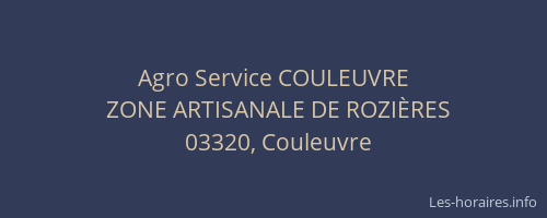 Agro Service COULEUVRE