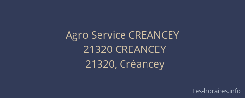 Agro Service CREANCEY