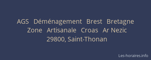 AGS   Déménagement   Brest   Bretagne