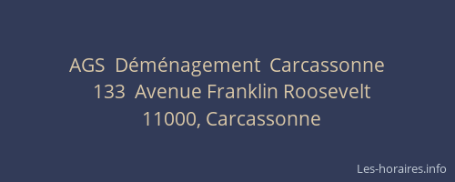 AGS  Déménagement  Carcassonne