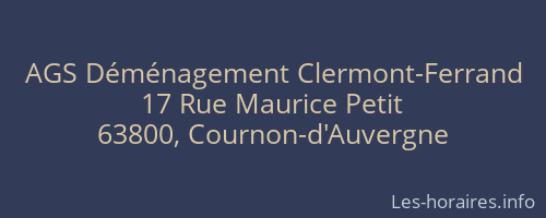 AGS Déménagement Clermont-Ferrand