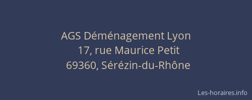 AGS Déménagement Lyon