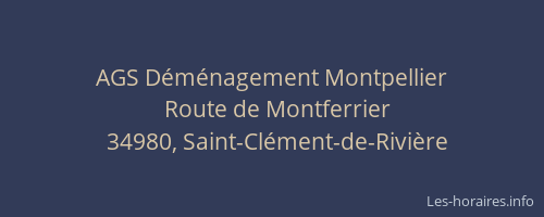 AGS Déménagement Montpellier