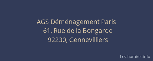 AGS Déménagement Paris