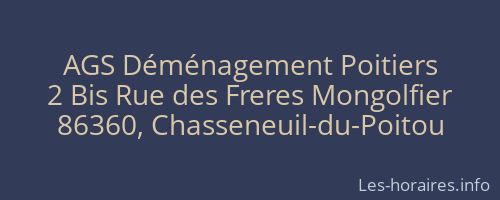 AGS Déménagement Poitiers