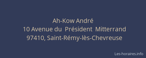 Ah-Kow Andr&eacute;
