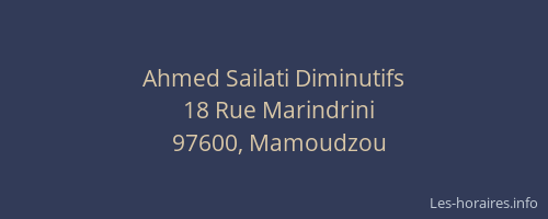 Ahmed Sailati Diminutifs