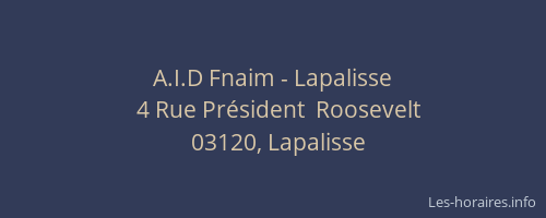 A.I.D Fnaim - Lapalisse
