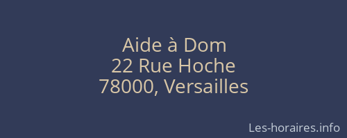 Aide à Dom