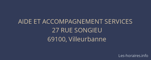 AIDE ET ACCOMPAGNEMENT SERVICES