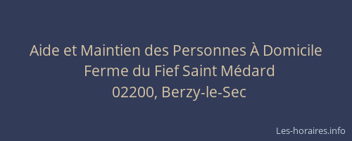 Aide et Maintien des Personnes À Domicile