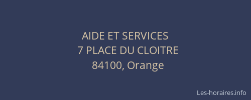 AIDE ET SERVICES