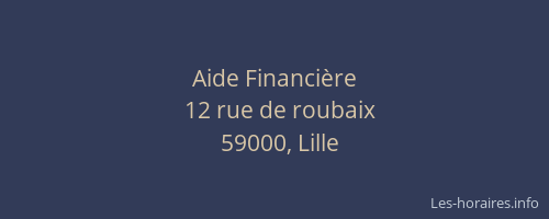 Aide Financière