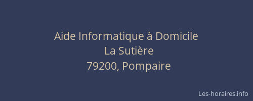 Aide Informatique &agrave; Domicile