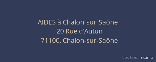 AIDES à Chalon-sur-Saône