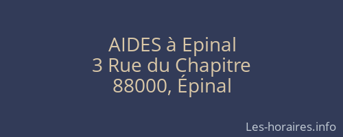 AIDES à Epinal