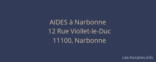 AIDES à Narbonne