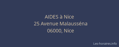 AIDES à Nice