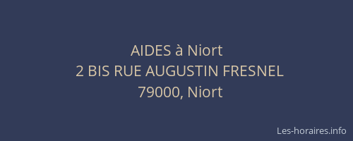 AIDES à Niort