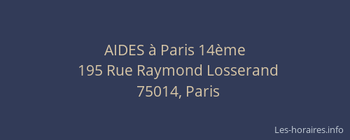 AIDES à Paris 14ème