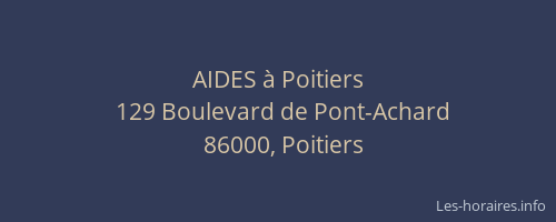 AIDES à Poitiers