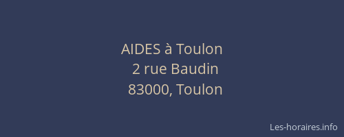 AIDES à Toulon