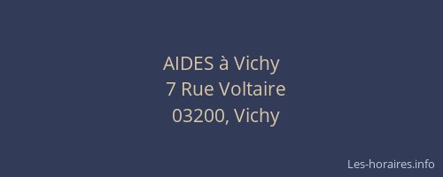 AIDES à Vichy