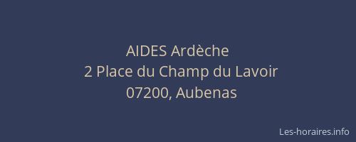 AIDES Ardèche