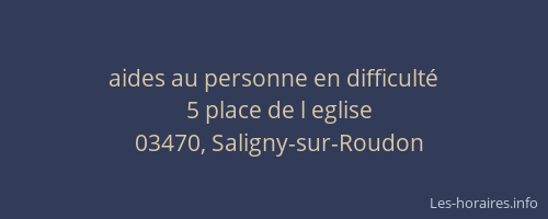 aides au personne en difficulté