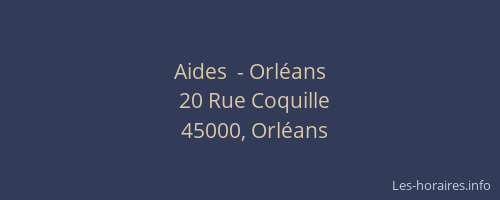Aides  - Orléans