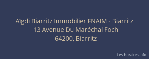 Aïgdi Biarritz Immobilier FNAIM - Biarritz