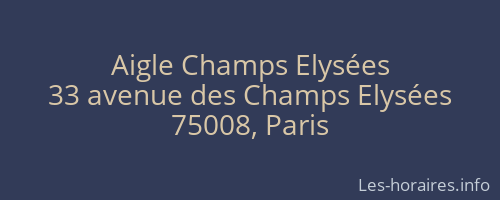 Aigle Champs Elysées