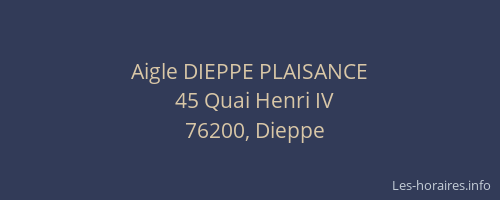 Aigle DIEPPE PLAISANCE