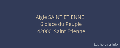 Aigle SAINT ETIENNE