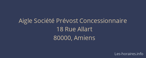 Aigle Société Prévost Concessionnaire